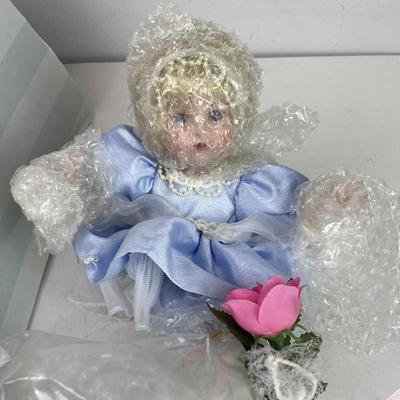 M10 MARIE OSMOND DISNEY TINY TOT TRIO PORCELAIN DOLL SET MIB