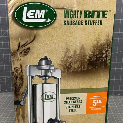 LEM Mighty Bit Sausage Stuffer, New in Opened Box. 