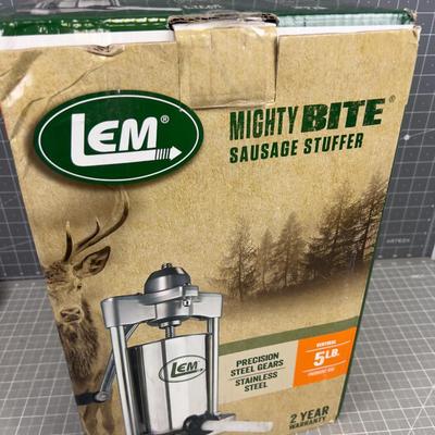 LEM Mighty Bit Sausage Stuffer, New in Opened Box. 