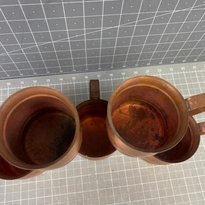 Solid Copper Moscow Mule Mugs 