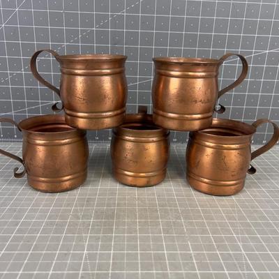 Solid Copper Moscow Mule Mugs 