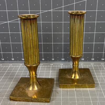 Solid Brass Candle Sticks Made in SWEDEN 