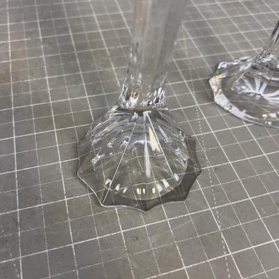 Glass UNIQUE Candle Sticks. 