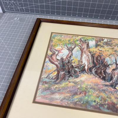 Alice L. Corbett, Pastel, Tree in the Woods