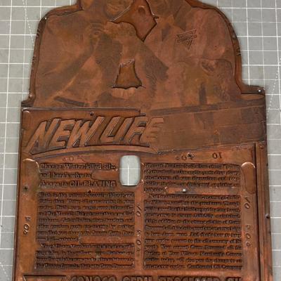 AWESOME Printing Block of an old CONOCO Ad 
