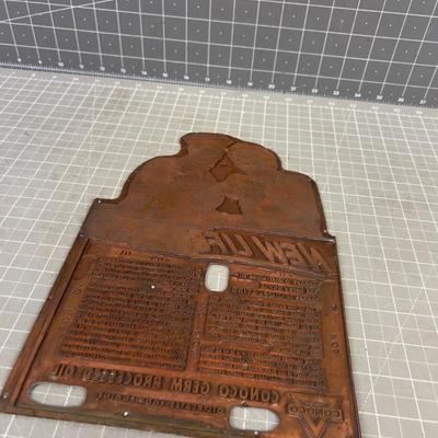 AWESOME Printing Block of an old CONOCO Ad 