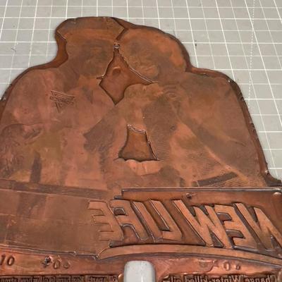 AWESOME Printing Block of an old CONOCO Ad 