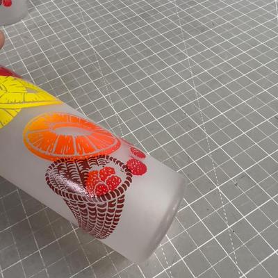 Frosted Ice Tea Glasses form the 60's Pair With FRUIT 