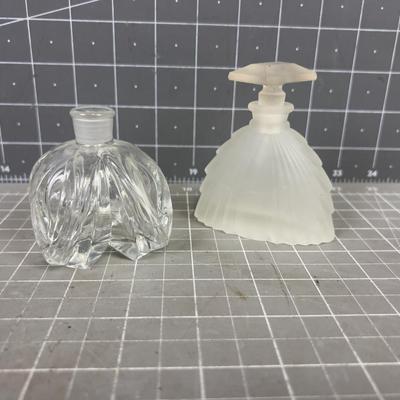 2 Glass PERFUME Bottles