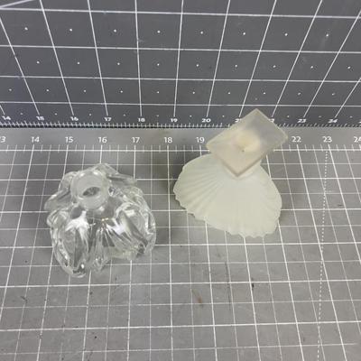 2 Glass PERFUME Bottles