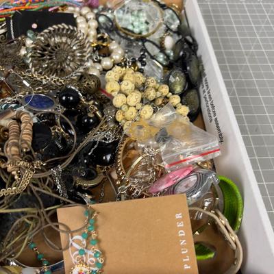 Tray of Costume Jewelry- " A Gallon of Jewels"