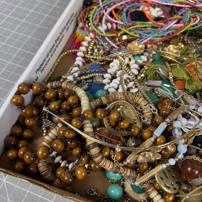 Tray of Costume Jewelry- " A Gallon of Jewels"