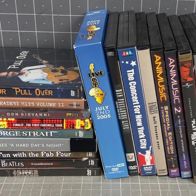 MUSIC DVD's of music of some sort
