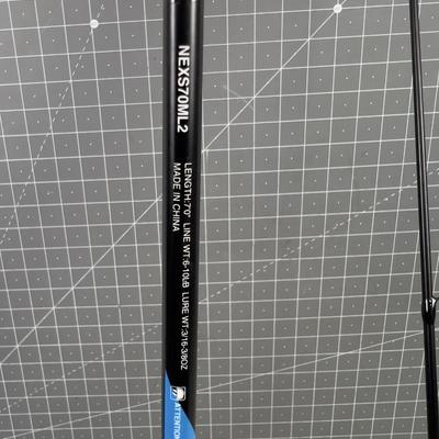 Fishing Pole; SHIMAMO NEXT WAVE 7'  With Reel NEW BLACK 2-piece Rod 