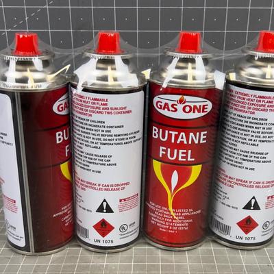 (4) NEW BUTANE CANS