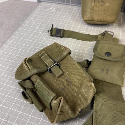 Vintage Vietnam Era Army Pouches (Several) 