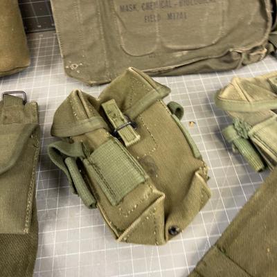 Vintage Vietnam Era Army Pouches (Several) 