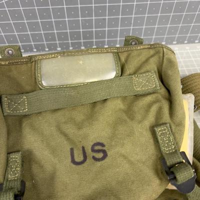 World War II Era WEB Belt with Pouches on it