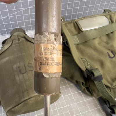 World War II Era WEB Belt with Pouches on it