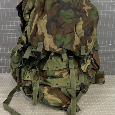 Large Field Pack with Woodland Camo Color 