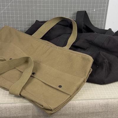 2 Military Style Duffle Bag Suit Cases LIKE NEW - Black & Olive