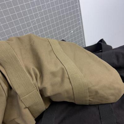 2 Military Style Duffle Bag Suit Cases LIKE NEW - Black & Olive