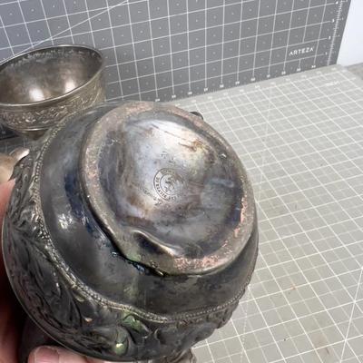 Antique Silver PLATED Items: Creamers and Such