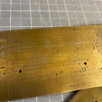 Antique Brass Rulers 