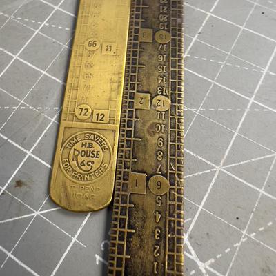 Antique Brass Rulers 