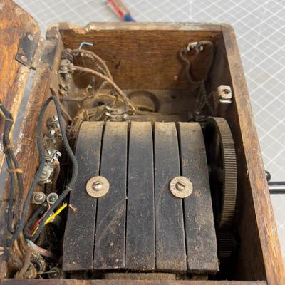 Telephone Ringer CRANK Wood Box