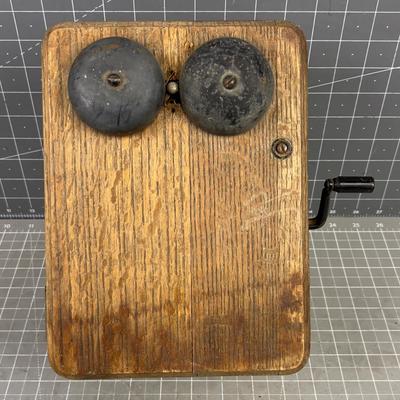Telephone Ringer CRANK Wood Box