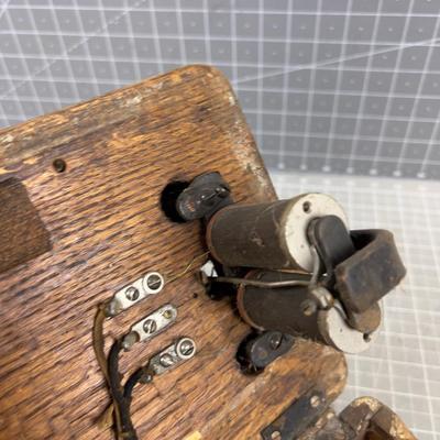 Telephone Ringer CRANK Wood Box