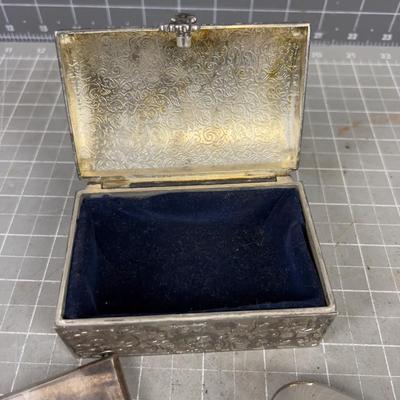 Silver Colored Boxes: Cigarette, Jewelry, Antique 