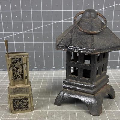 2 Incent Burners: Cast Iron And Brass 