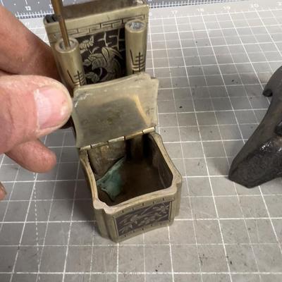 2 Incent Burners: Cast Iron And Brass 