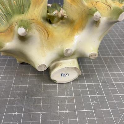 Art Nouveau Green Bud Vase or Candle Holder, (Partial) 