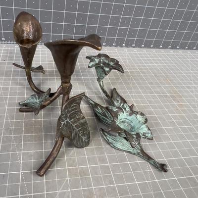 Bronze Candle Holders (2) 
