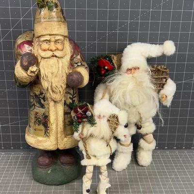 Santa Baby Collection; 2 Plush and 1 Ceramic 