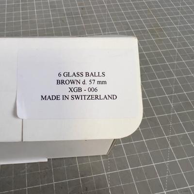 6 Cute Made in SWITZERLAND Glass Bulbs. Small. NEAT! 