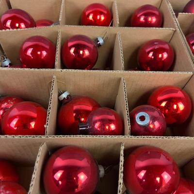 RED BULBS (3) Big Boxes Divided 2", 3", 4" Various Shades of RED 