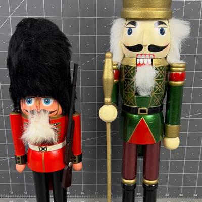 2 Wooden Nutcrackers 