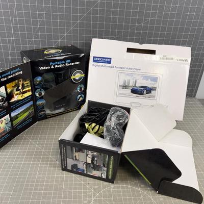 Portable Video Player, DASH Cam, and Back Up Camera 
