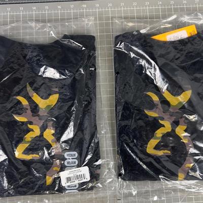 2 BROWNING T-Shirts Med & XL 