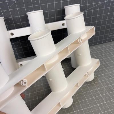 3 White Rod Holders