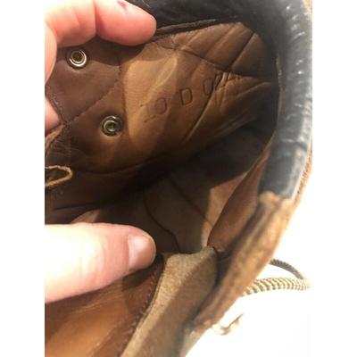 VTG Men's Edmund Hillary Brown Leather Hiking Mountaineering Boots Sz 10