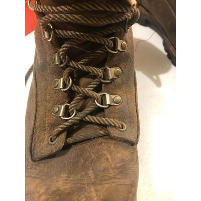 VTG Men's Edmund Hillary Brown Leather Hiking Mountaineering Boots Sz 10