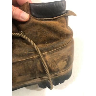 VTG Men's Edmund Hillary Brown Leather Hiking Mountaineering Boots Sz 10