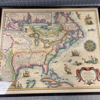 Framed Map Print 