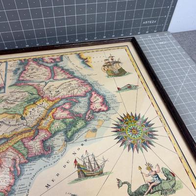 Framed Map Print 