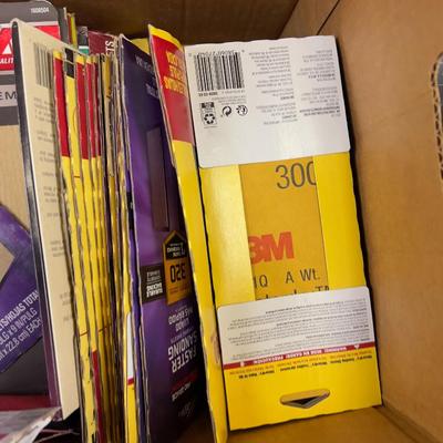 Box Full of Sandpaper, Belt Sanding and Sheets. ALL MANNER OF SANDING Items